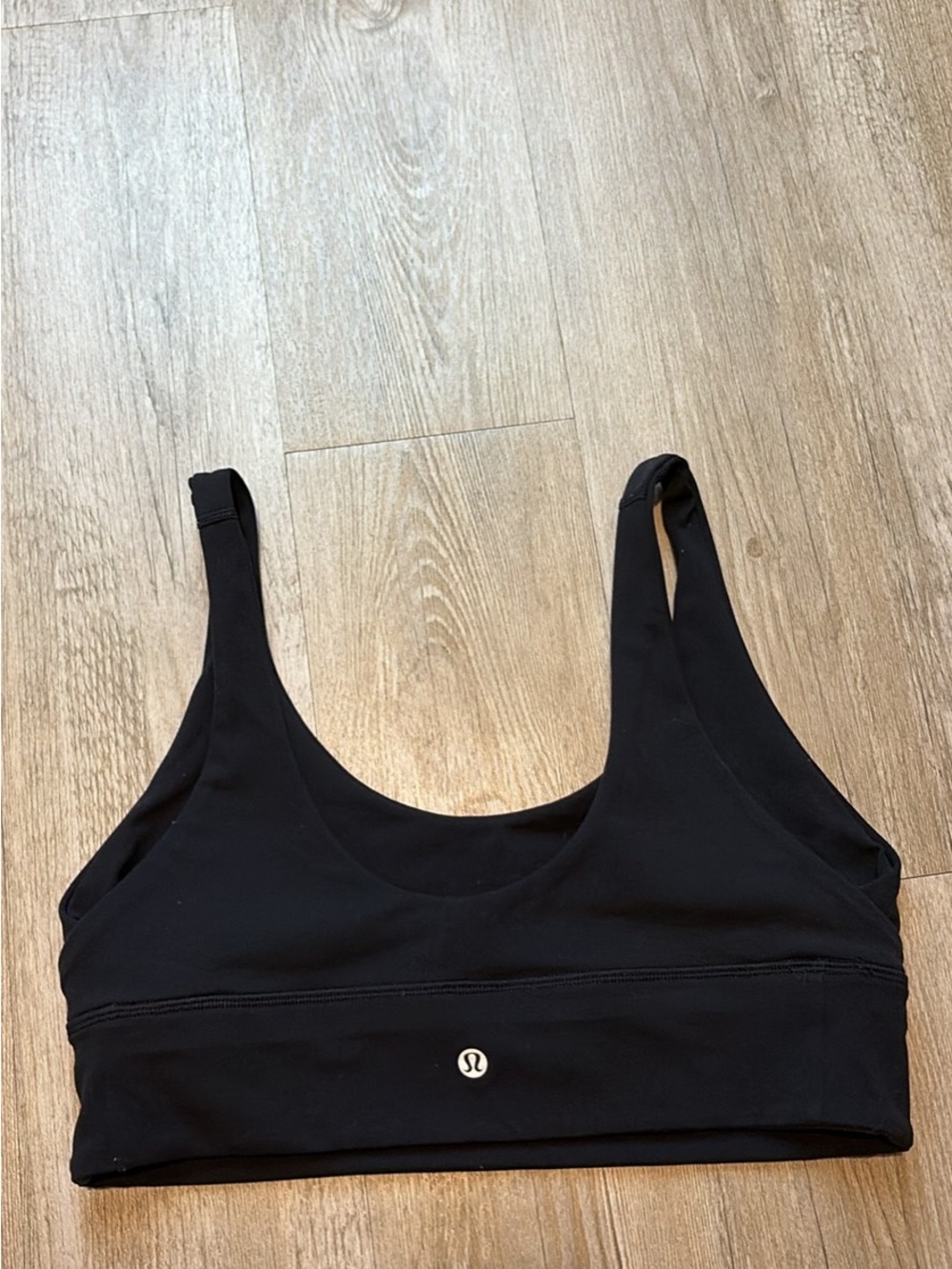 lululemon athletica Black Scoop-Neck reversible Sports Bra